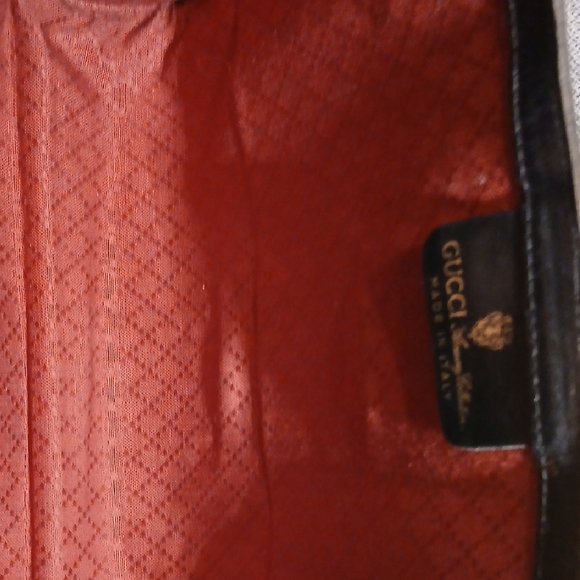 Gucci Black Canvas Clutch with Red and Green Stripe - Picture 11 of 15